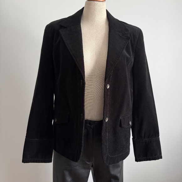 Lady Hathaway - Black Corduroy Blazer - Jacket - Picture 6 of 10